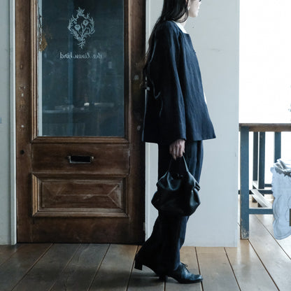 ［SALUÉ］エッグパンツC／ヘリンボーンリネン formal