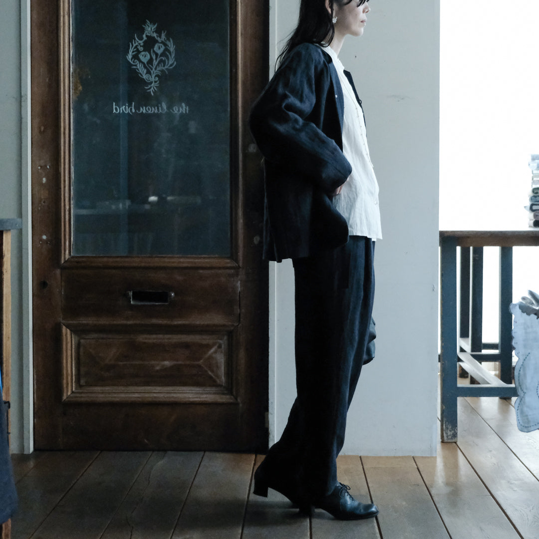 ［SALUÉ］エッグパンツC／ヘリンボーンリネン formal