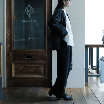 ［SALUÉ］エッグパンツC／ヘリンボーンリネン formal