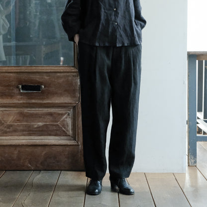 ［SALUÉ］エッグパンツC／ヘリンボーンリネン formal