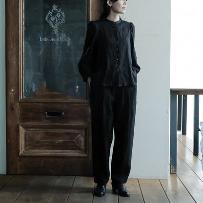 ［SALUÉ］エッグパンツC／ヘリンボーンリネン formal