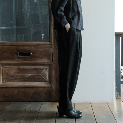 ［SALUÉ］エッグパンツC／ヘリンボーンリネン formal