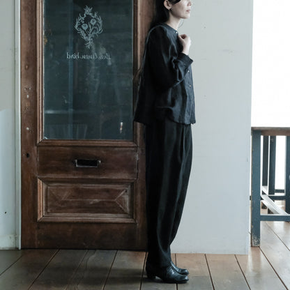 ［SALUÉ］エッグパンツC／ヘリンボーンリネン formal
