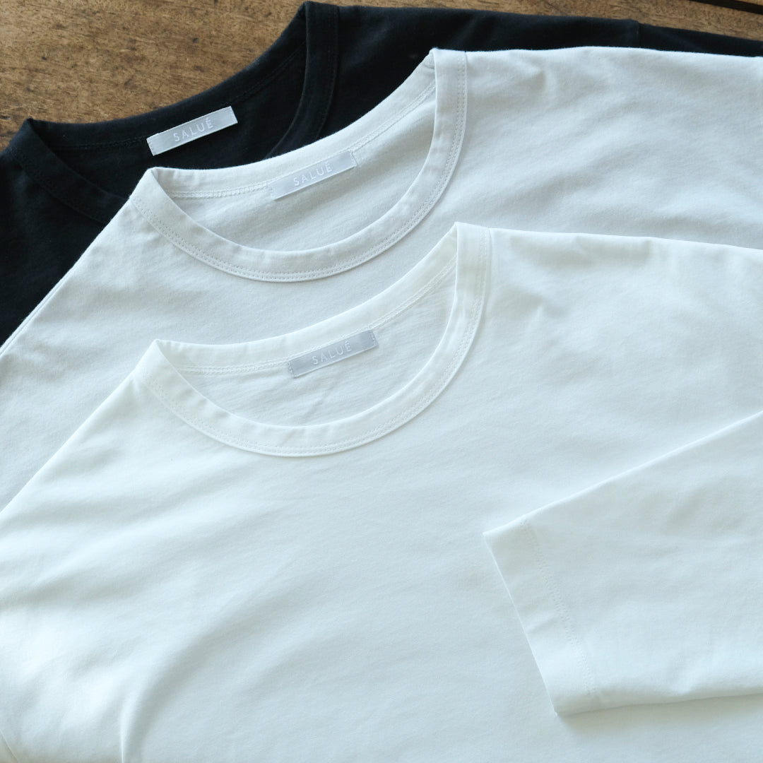 ［SALUÉ］white label スムース ロングスリーブTシャツ（リニューアル）