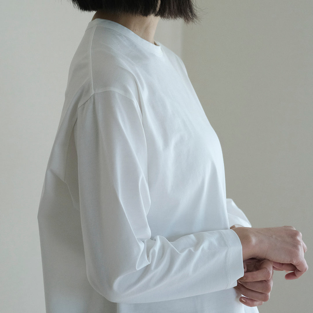 ［SALUÉ］white label スムース ロングスリーブTシャツ（リニューアル）