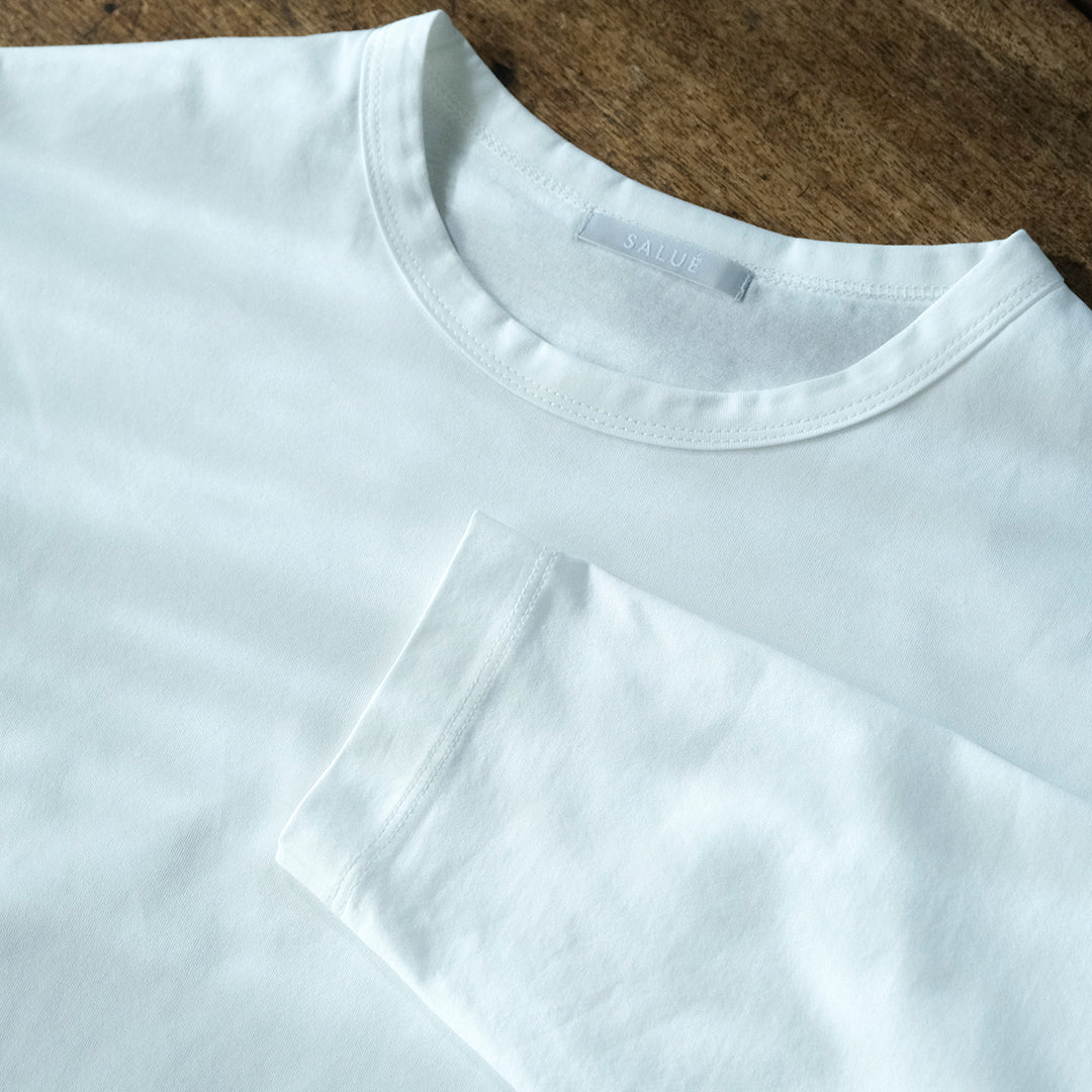 ［SALUÉ］white label スムース ロングスリーブTシャツ（リニューアル）