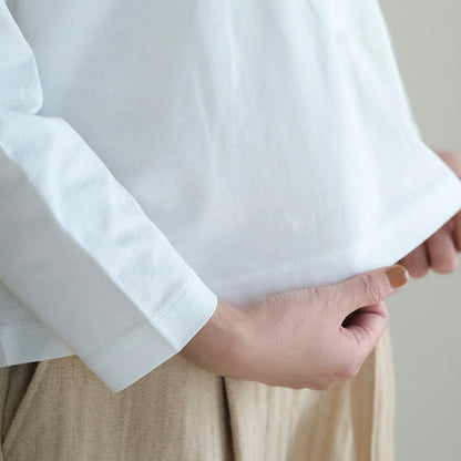 ［SALUÉ］white label スムース ロングスリーブTシャツ（リニューアル）