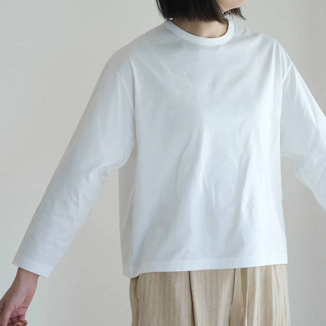 ［SALUÉ］white label スムース ロングスリーブTシャツ（リニューアル）