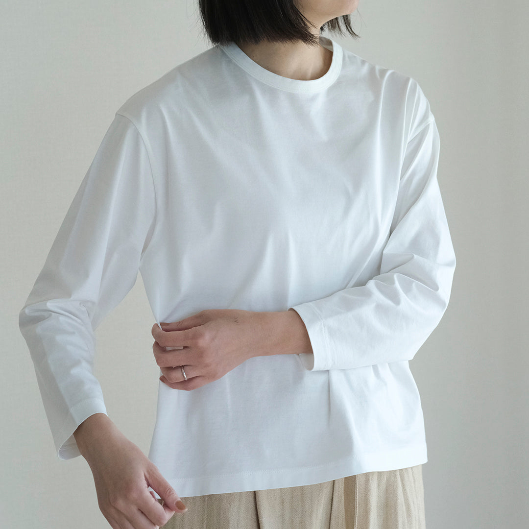 ［SALUÉ］white label スムース ロングスリーブTシャツ（リニューアル）