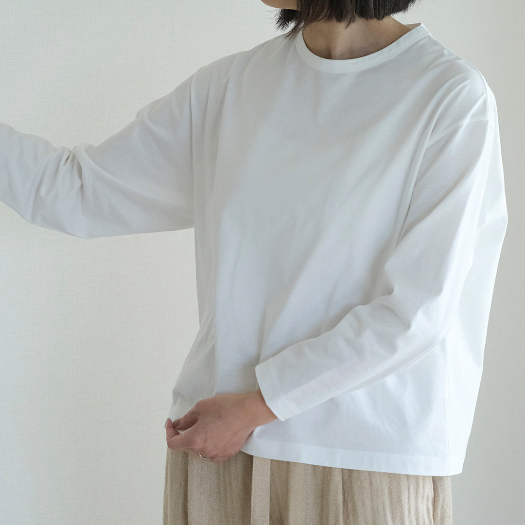 ［SALUÉ］white label スムース ロングスリーブTシャツ（リニューアル）