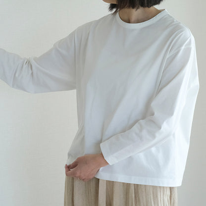 ［SALUÉ］white label スムース ロングスリーブTシャツ（リニューアル）