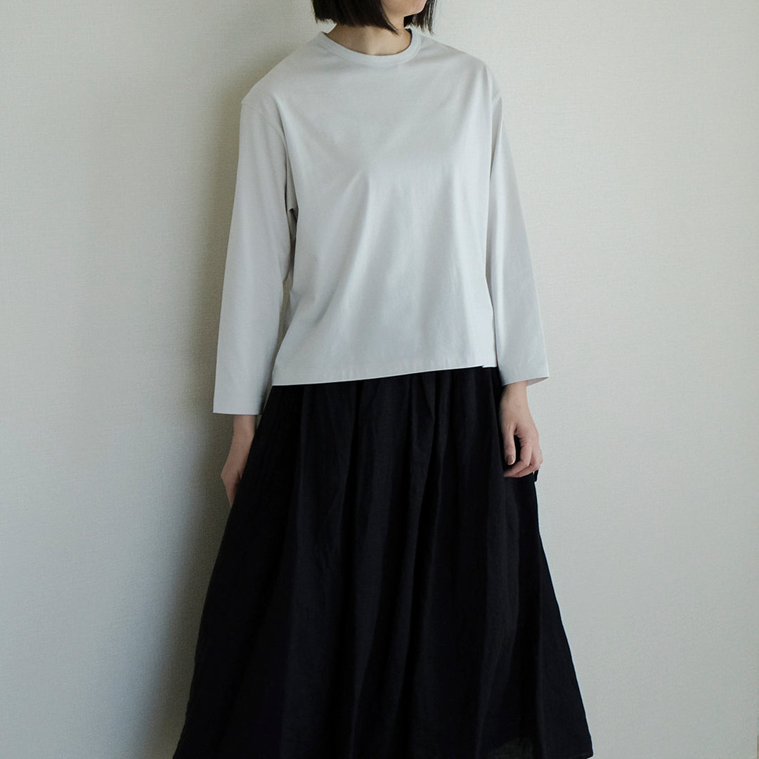 ［SALUÉ］white label スムース ロングスリーブTシャツ（リニューアル）