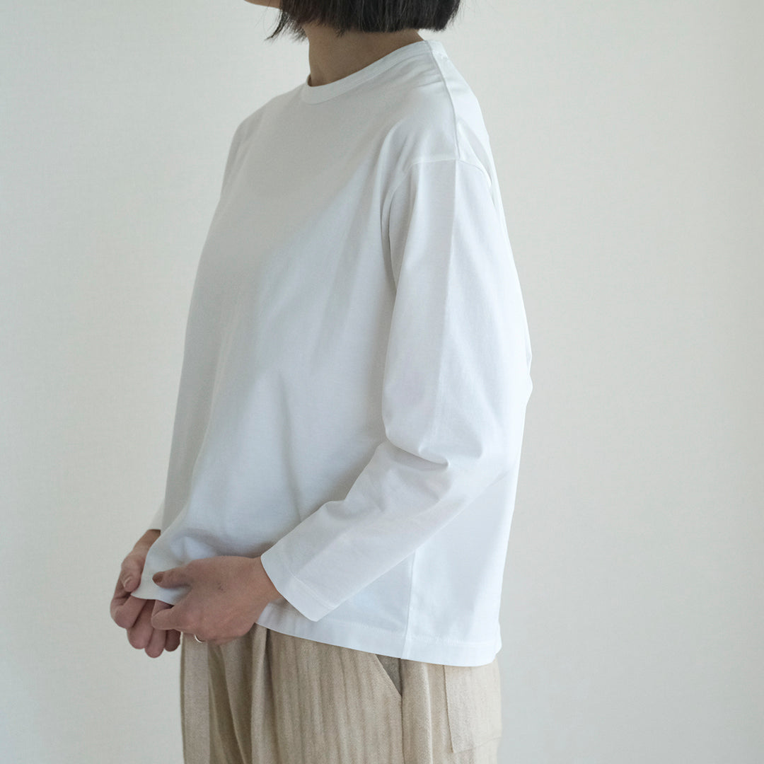 ［SALUÉ］white label スムース ロングスリーブTシャツ（リニューアル）