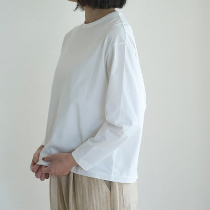 ［SALUÉ］white label スムース ロングスリーブTシャツ（リニューアル）