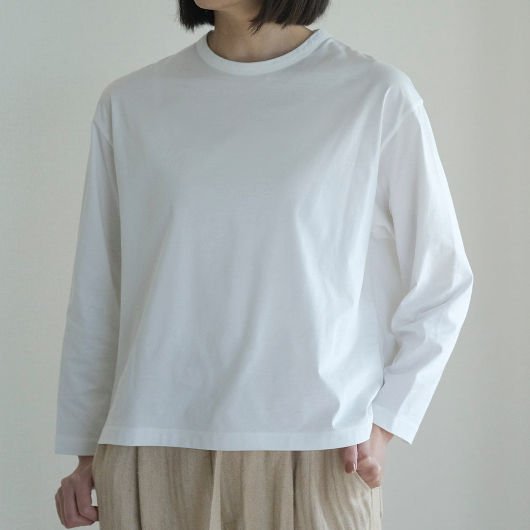 ［SALUÉ］white label スムース ロングスリーブTシャツ（リニューアル）