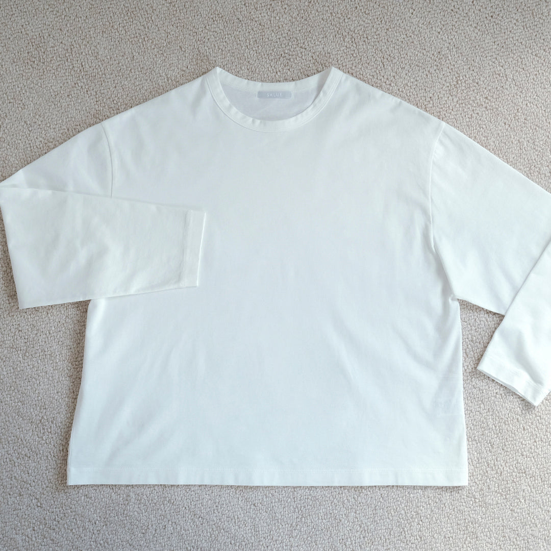 ［SALUÉ］white label スムース ロングスリーブTシャツ（リニューアル）