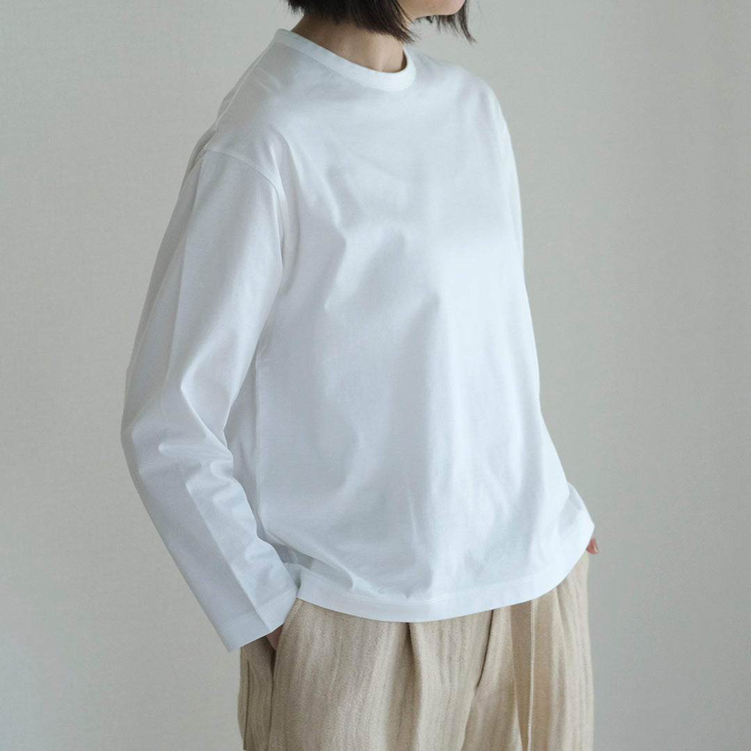 ［SALUÉ］white label スムース ロングスリーブTシャツ（リニューアル）