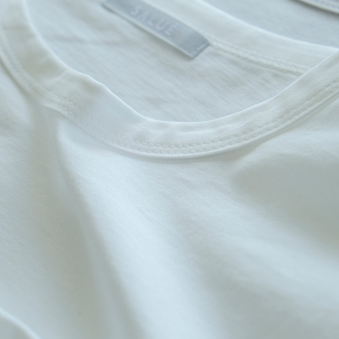 ［SALUÉ］white label スムース ロングスリーブTシャツ（リニューアル）