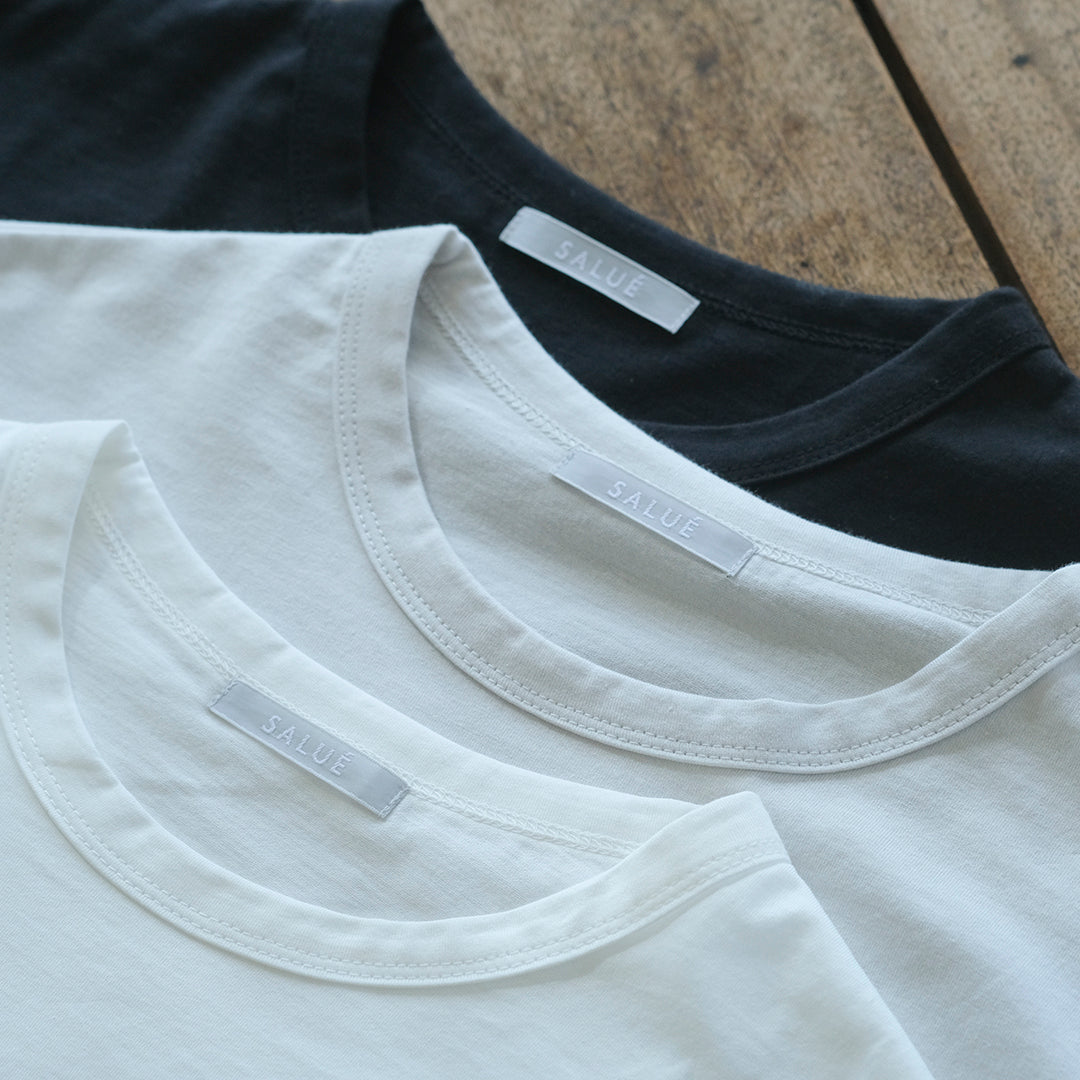 ［SALUÉ］white label スムース ロングスリーブTシャツ（リニューアル）