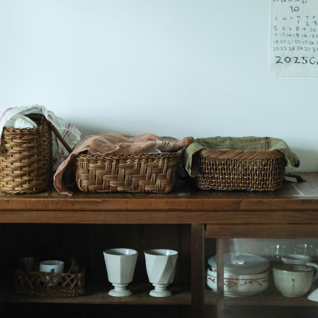 ［宮本工芸］あけびかご あじろ編み 整理篭