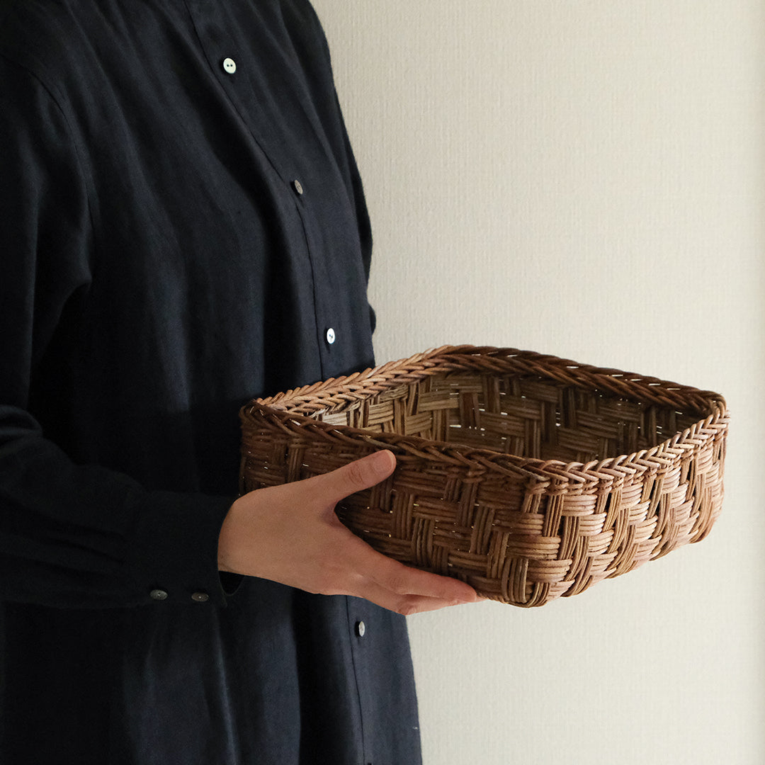 ［宮本工芸］あけびかご あじろ編み 整理篭