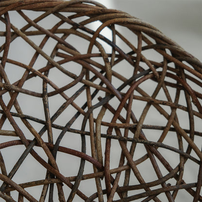 ［宮本工芸］あけびかご 乱れ編み 丸皿