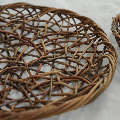 ［宮本工芸］あけびかご 乱れ編み 丸皿