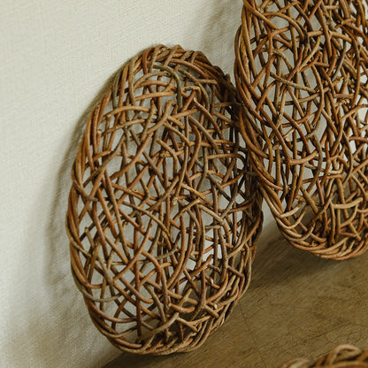 ［宮本工芸］あけびかご 乱れ編み 丸皿