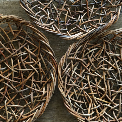 ［宮本工芸］あけびかご 乱れ編み 丸皿