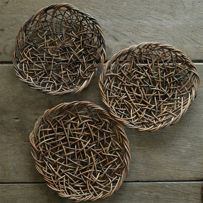 ［宮本工芸］あけびかご 乱れ編み 丸皿