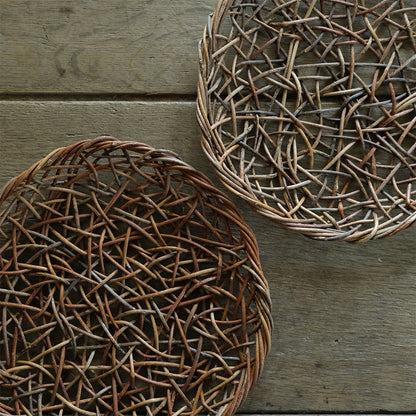 ［宮本工芸］あけびかご 乱れ編み 丸皿