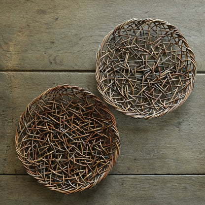 ［宮本工芸］あけびかご 乱れ編み 丸皿