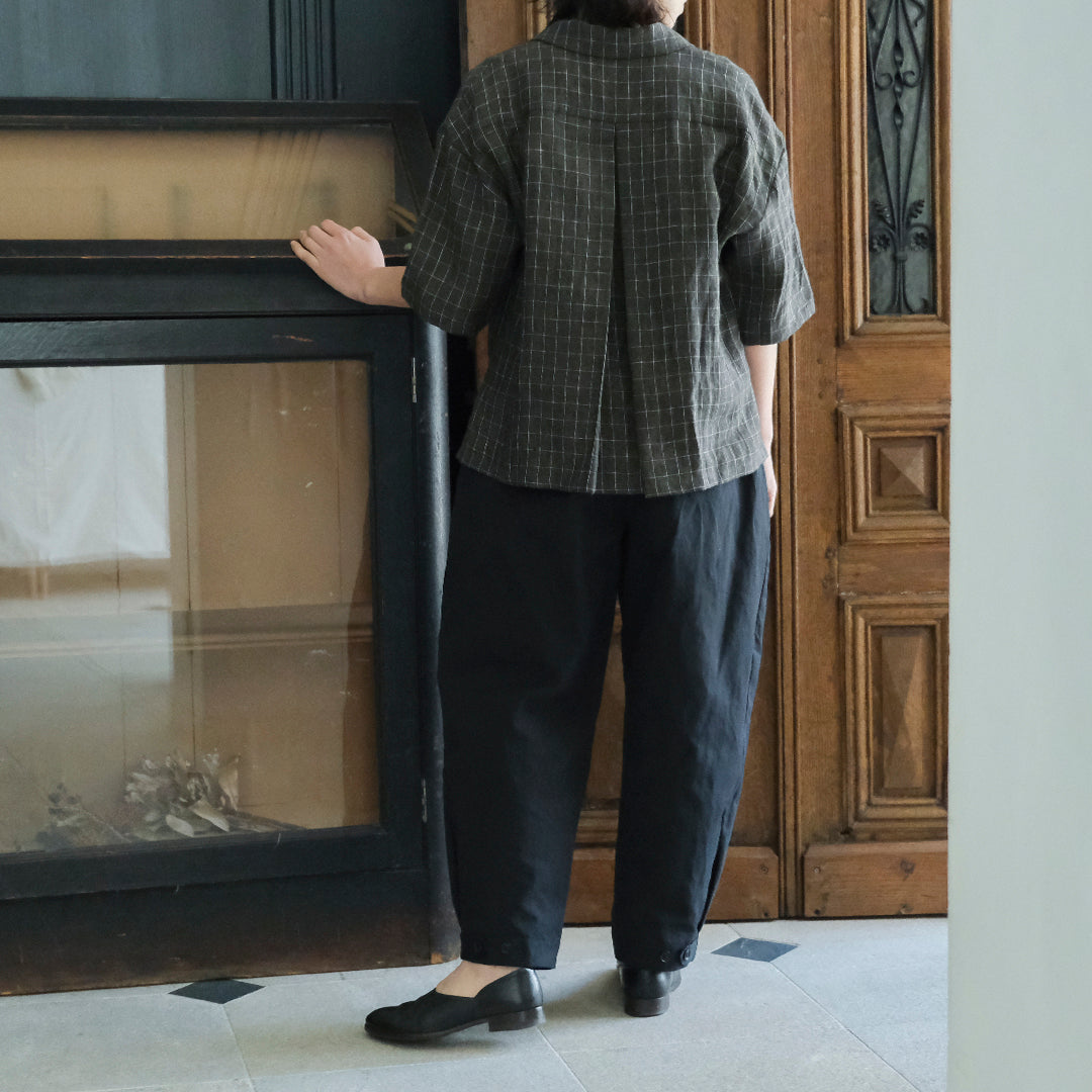 SALUÉ／【受注商品】エッグチノパンツ／コットンリネン  size 0