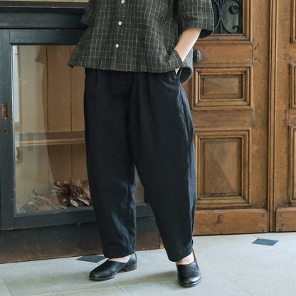 SALUÉ／【受注商品】エッグチノパンツ／コットンリネン  size 0