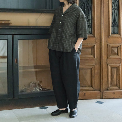 SALUÉ／【受注商品】エッグチノパンツ／コットンリネン  size 0