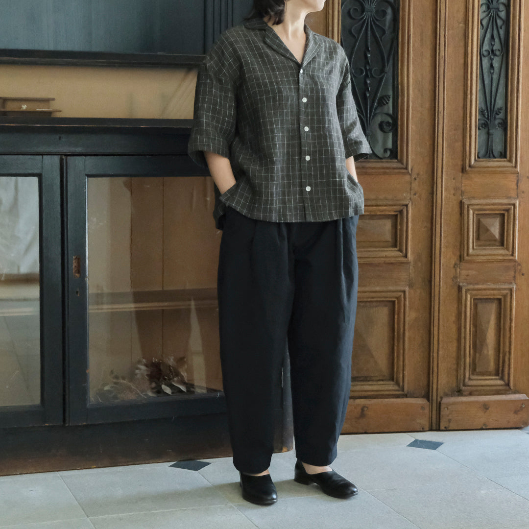 SALUÉ／【受注商品】エッグチノパンツ／コットンリネン  size 0