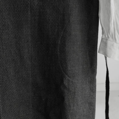 ［SALUÉ］ラウンドネックロングジレ／ウールリネンジャカードformal