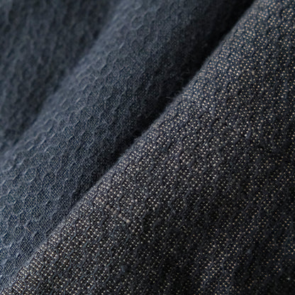 ［SALUÉ］ラウンドネックロングジレ／ウールリネンジャカードformal