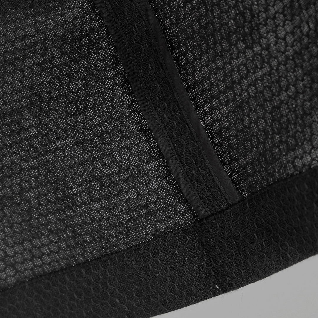 ［SALUÉ］ラウンドネックロングジレ／ウールリネンジャカードformal