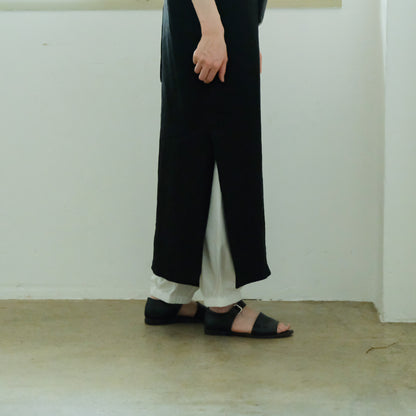 ［SALUÉ］シンプルドレス／ヘリンボーンリネンformal