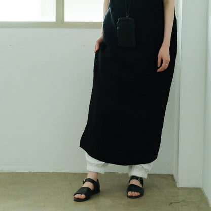 ［SALUÉ］シンプルドレス／ヘリンボーンリネンformal