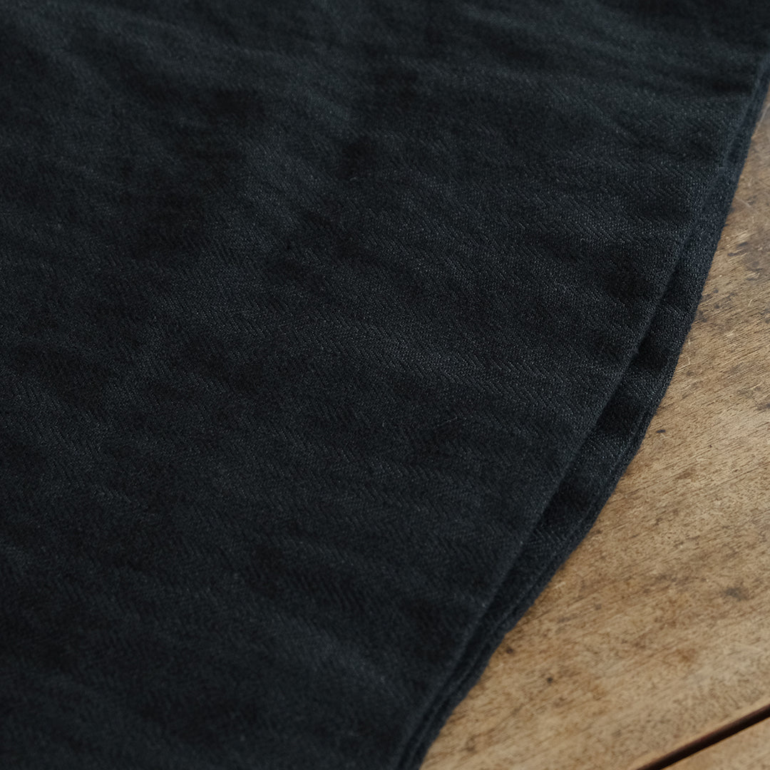 ［SALUÉ］シンプルドレス／ヘリンボーンリネンformal