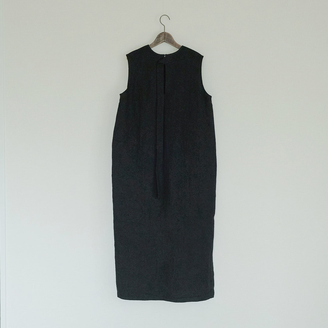 ［SALUÉ］シンプルドレス／ヘリンボーンリネンformal