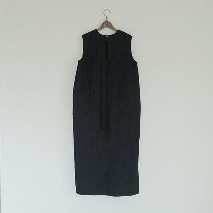 ［SALUÉ］シンプルドレス／ヘリンボーンリネンformal