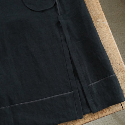 ［SALUÉ］シンプルドレス／ヘリンボーンリネンformal