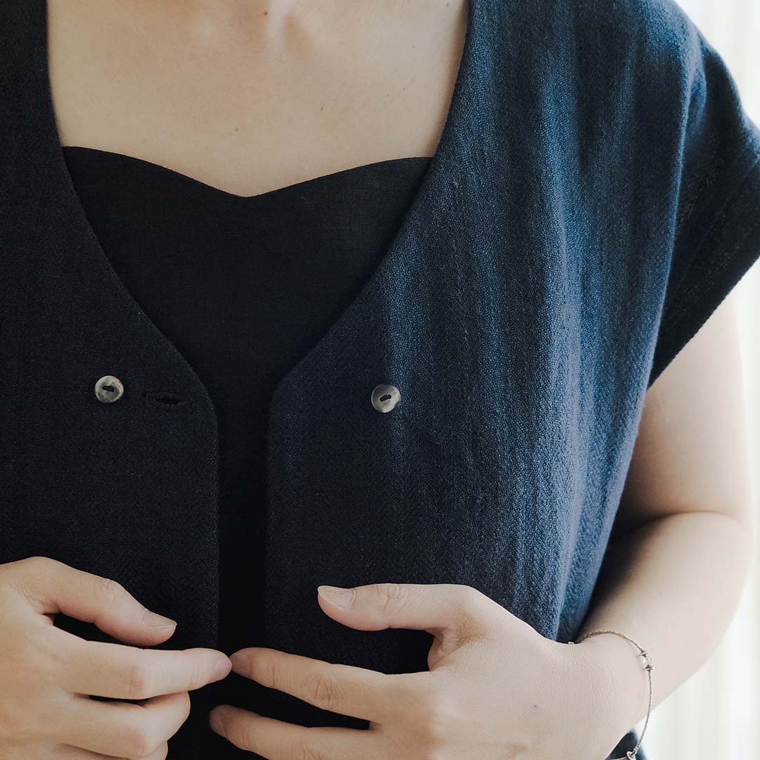 SALUÉ／ white labelリネンキャミソール