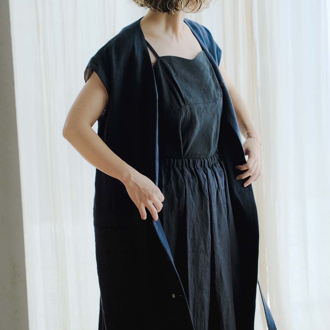 SALUÉ／ white labelリネンキャミソール