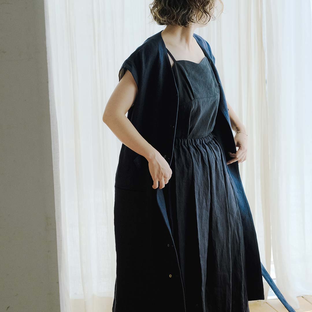 SALUÉ／ white labelリネンキャミソール