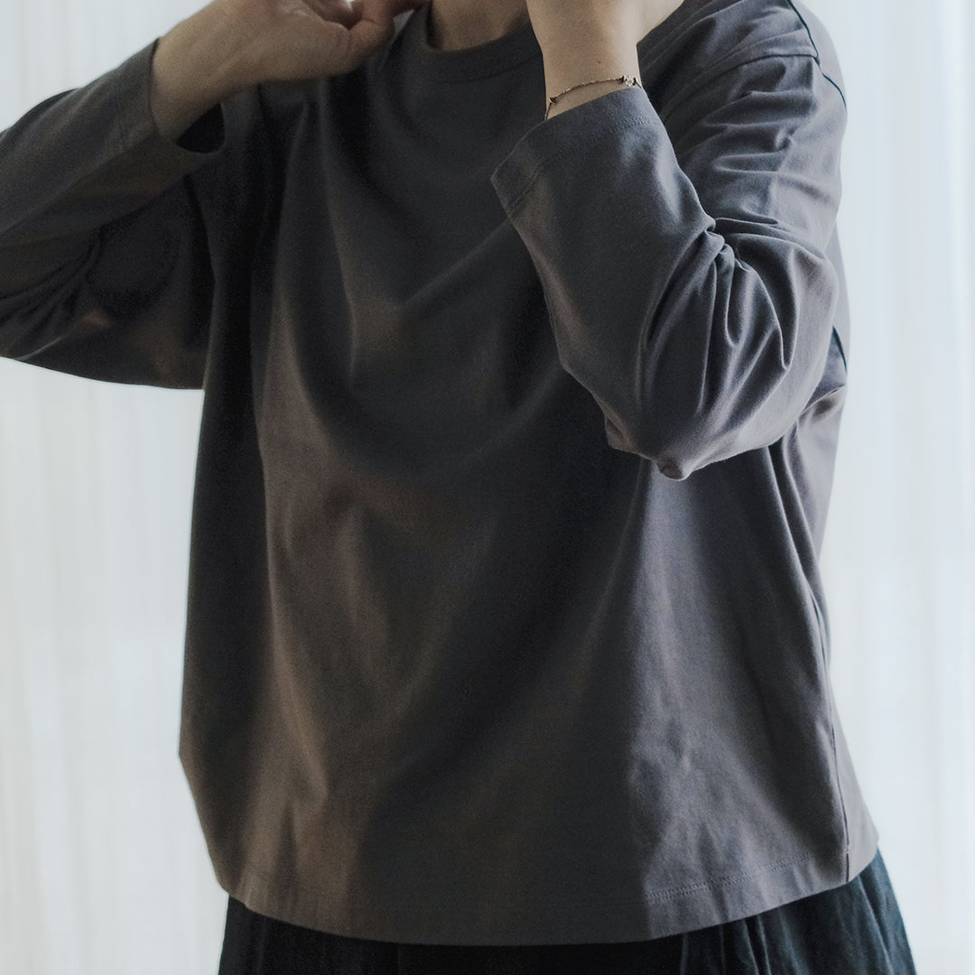 ［SALUÉ］white label スムース ロングスリーブTシャツ（リニューアル）