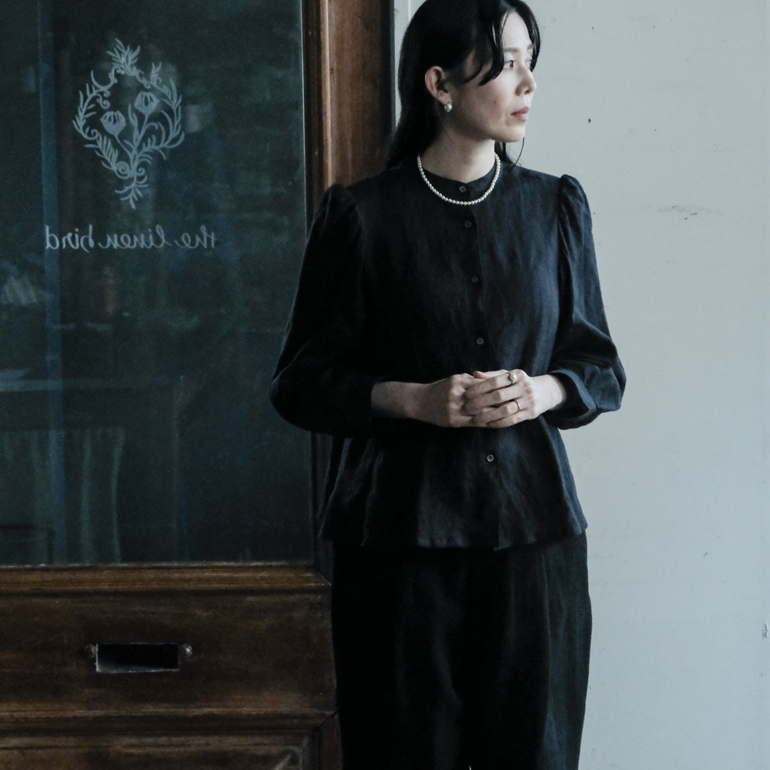 SALUÉ／パフスリーブシャツ／ライトウェイトリネンformal